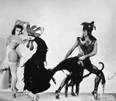 Tamara Toumanova i Kazimir Kokić u kostimima Salvadora Dalija za balet Labyrinth