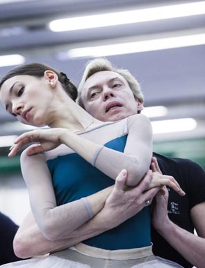 Vladimir Malahov u baletnoj dvorani HNK u Zagrebu na probi baleta Labuđe jezero, foto: Marko Ercegović