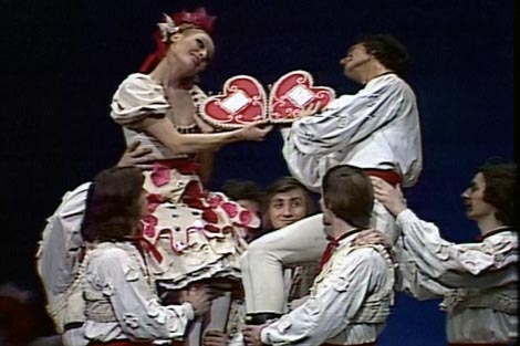 Astrid Turina i Guy Perkov u baletu Licitarsko srce, HNK u Zagrebu, 1975., foto: screenshot