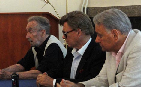 Milko Šparemblek, Milorad Mišković i Veselko Sulić na Simpoziju, Zagreb, 2012.