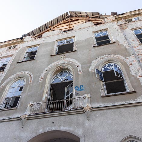 Dvorišnja zgrada nekadašnje Vojne bolnice u Vlaškoj ulici u Zagrebu, današnje stanje, foto: Facebook